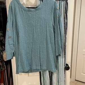 Peck & Peck.  Flowing top and coordinating palazzo pants, XL